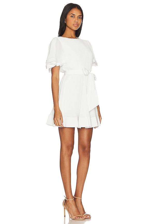 view 2 of 3 Lumi Pleated Mini Dress in White