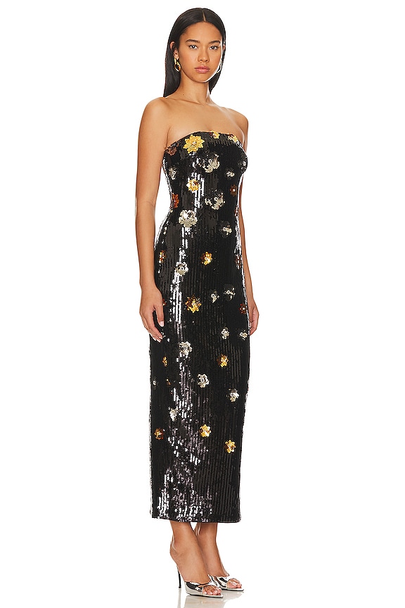 view 2 of 4 ПЛАТЬЕ МИДИ SHILOH in Black Multi