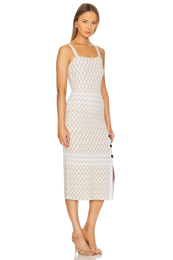 view 2 of 4 Gradient Zig Zag Tank Midi Dress in Natural Multi
