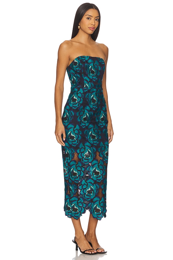 view 2 of 3 Kait Bloom Dress in Turquoise