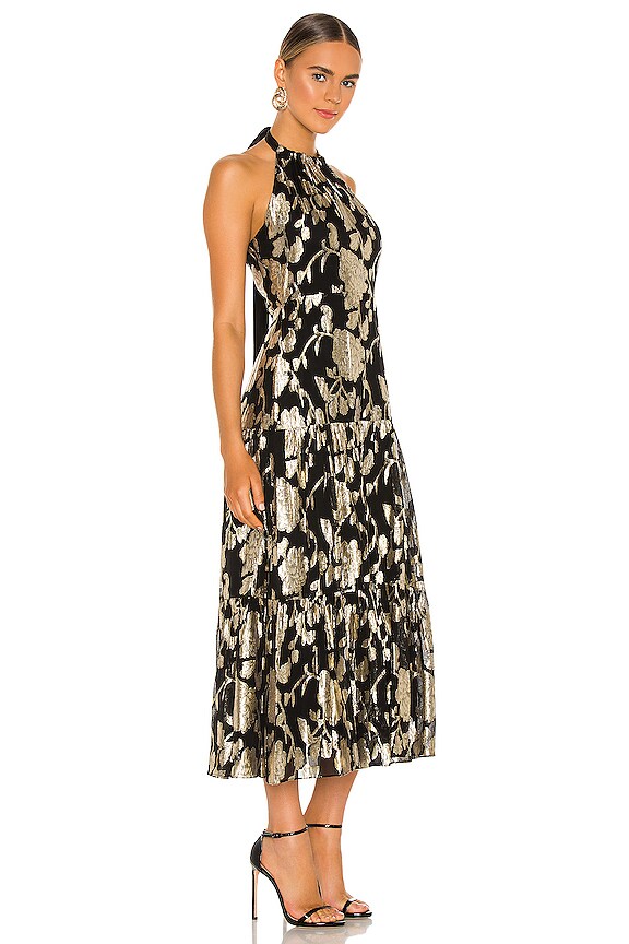 view 2 of 4 Hayden Metallic Dress in Black & Gold