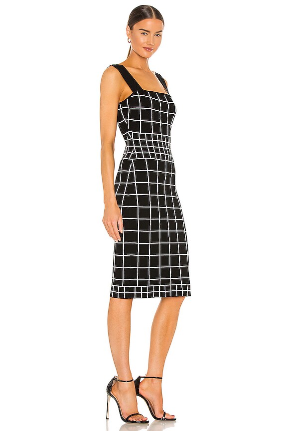 view 2 of 3 Windowpane Column Dress in Black & White