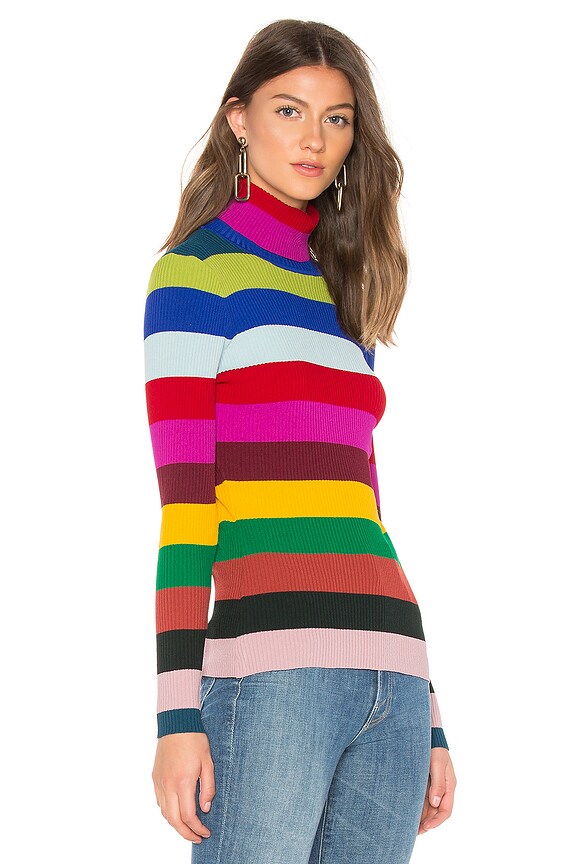 view 2 of 4 RIB TURTLENECK プルオーバー in Rainbow Multi