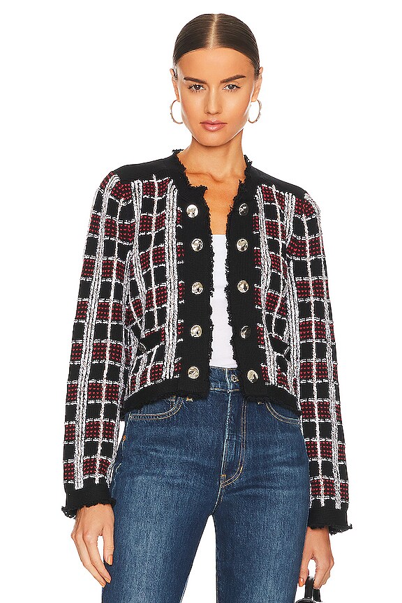 view 1 of 5 Cardigan Jacket in Black Multi