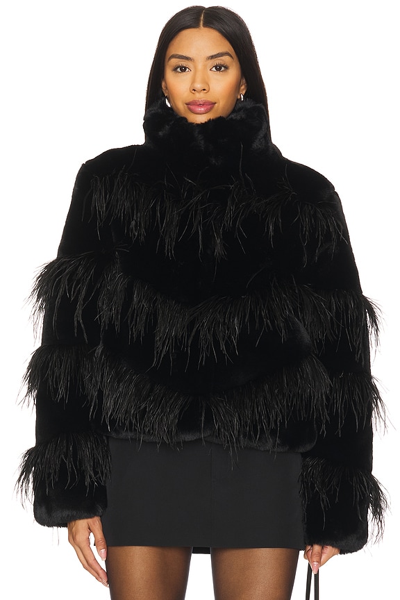 view 2 of 6 Avah Faux Fur Jacket in Black