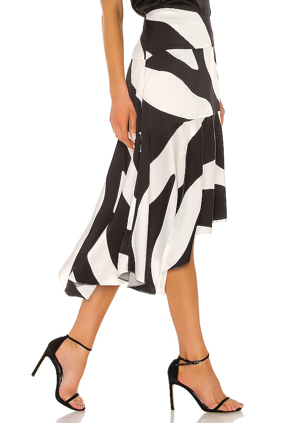 view 2 of 5 ZEBRA PRINT ミディ丈スカート in Black Multi