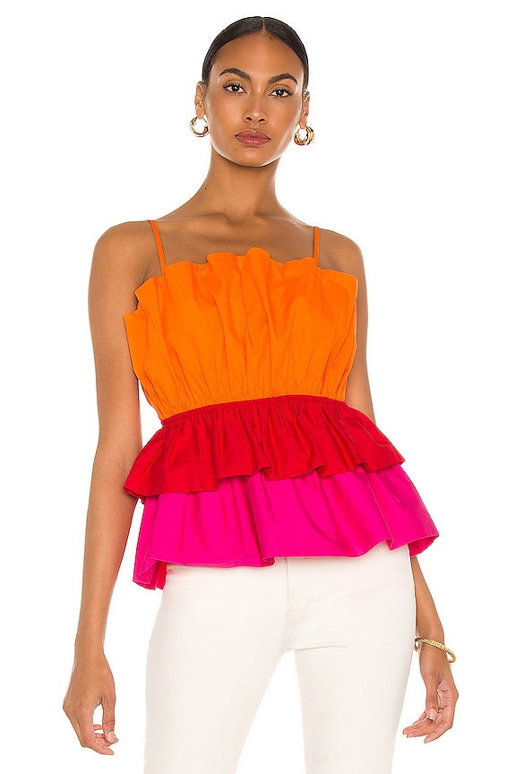 view 1 of 4 Naomi Poplin Top in Watermelon Multi