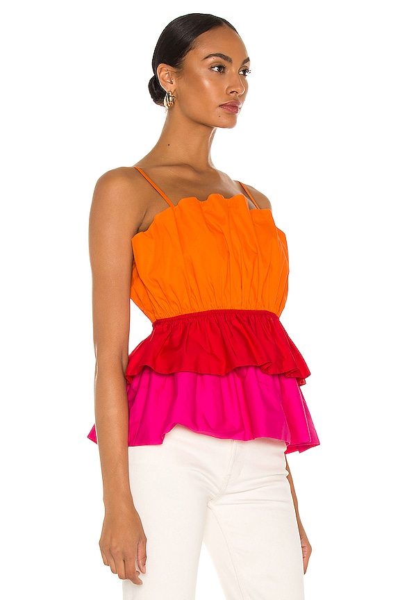 view 2 of 4 Naomi Poplin Top in Watermelon Multi