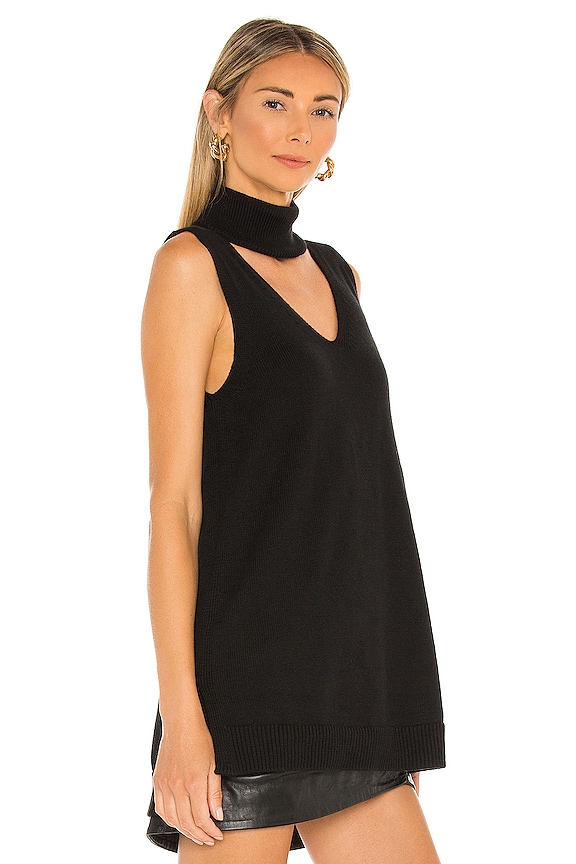 view 2 of 4 Cutout Mock Neck Tunic in Black