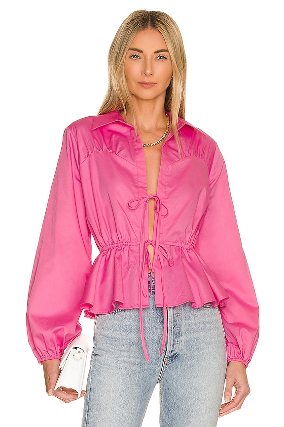 view 1 of 4 Brandy Poplin Top in Pink