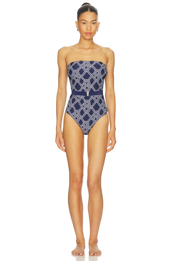 view 1 of 4 ROPE ワンピース in Navy & White