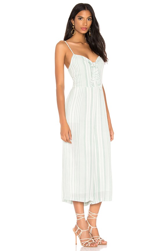 view 2 of 3 Low Tide Tie Front Jumpsuit in Sage