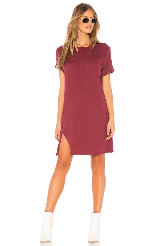 view 2 of 3 VESTIDO TEXTURED TEE in Burgundy