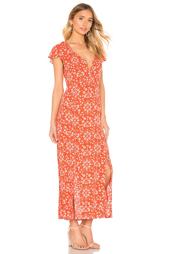 view 2 of 3 Delilah Maxi Dress in Grapefruit