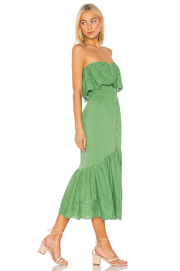 view 2 of 3 PURITY STRAPLESS ミディ丈ドレス in Greenery
