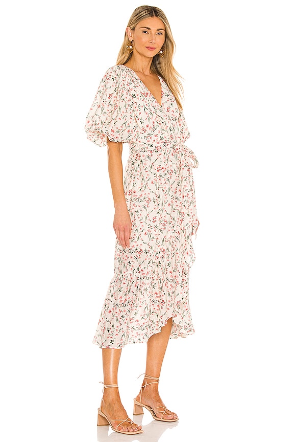 view 2 of 3 Kacey Puff Sleeve Midi Dress in Multi