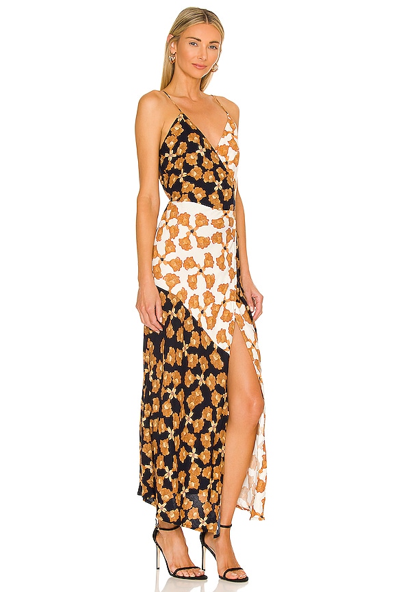 view 2 of 3 Nour Cami Wrap Midi Dress in Multi