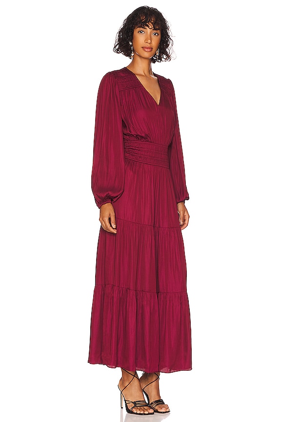 view 2 of 3 Elvina Midi Dress in Wine