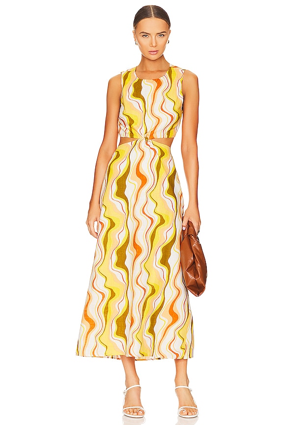 view 1 of 4 VESTIDO MIDI ZIGGY in Abstract