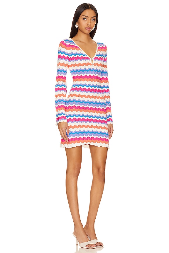 view 2 of 3 ROBE WILMA in Coral Stripes