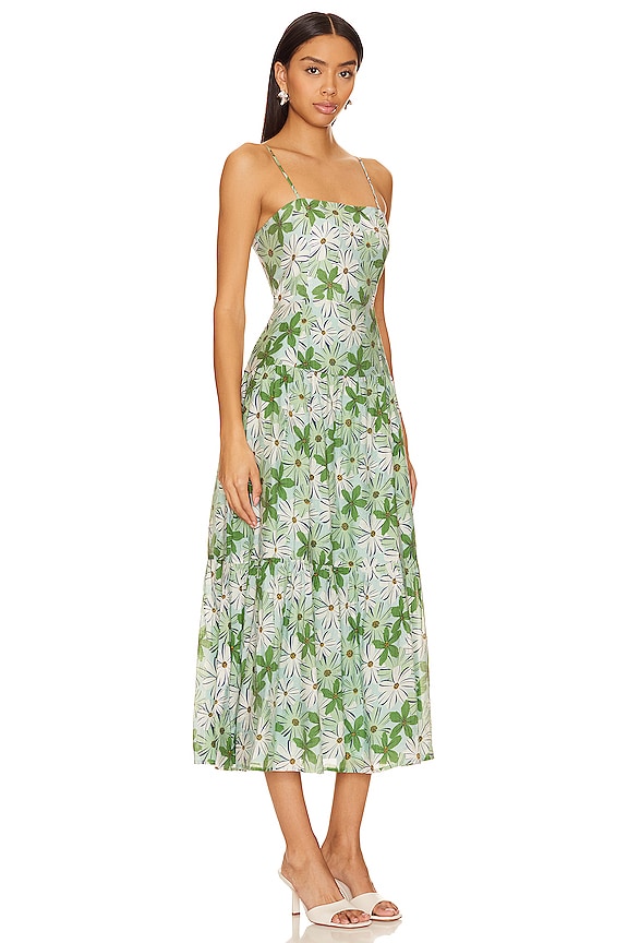 view 2 of 3 Margaux Maxi Dress in Green & White Floral