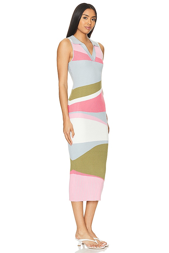 view 2 of 3 DANICA ミディ丈ドレス in Multi Abstract