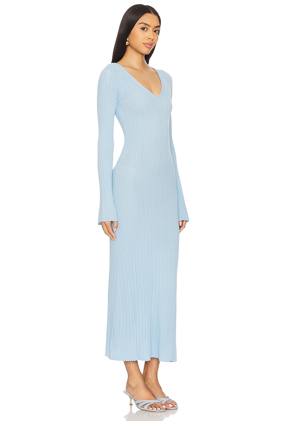 view 2 of 3 Odessa Knit Midi Dress in Sky Blue