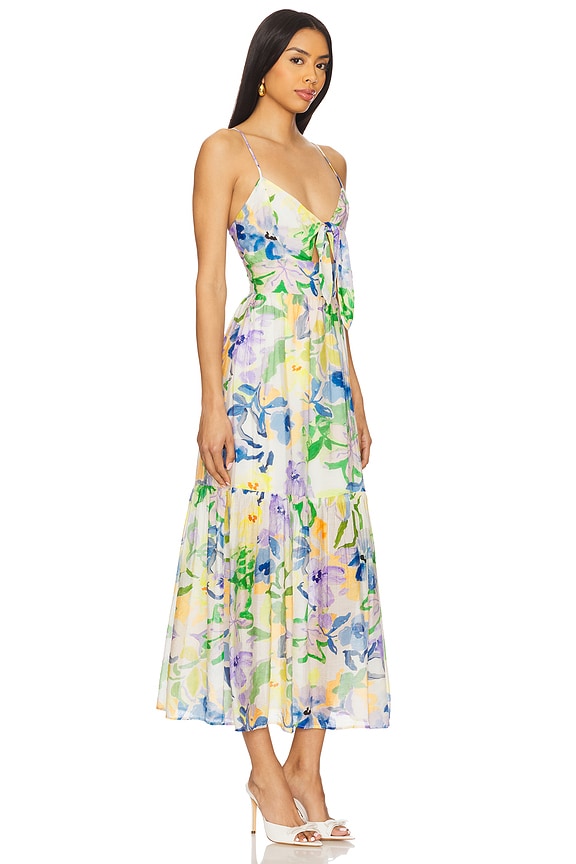 view 2 of 3 VESTIDO MIDI CON LAZO FABLE in Painterly Floral