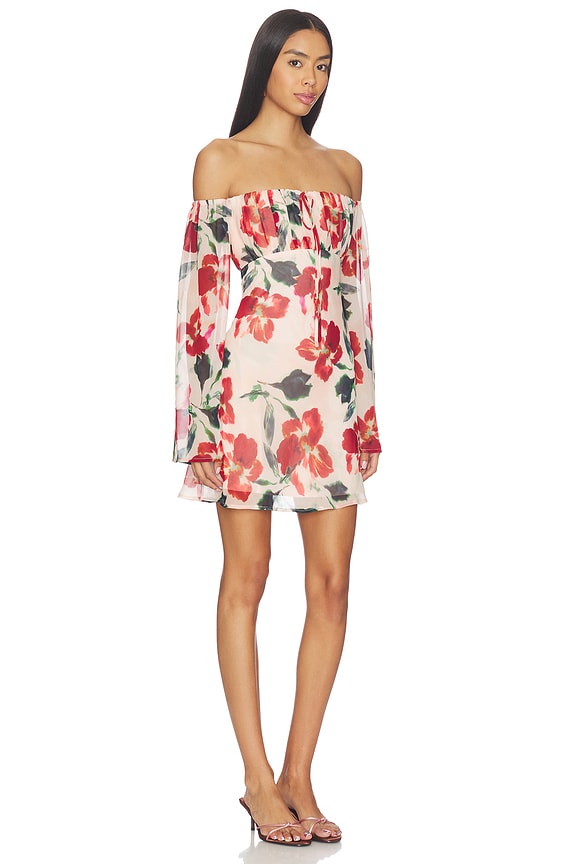 view 2 of 3 ROBE ARABELLA in Red Floral