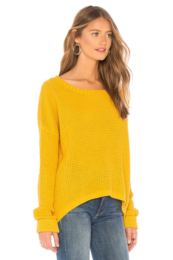 view 2 of 4 Waffle Sweater in Yellow