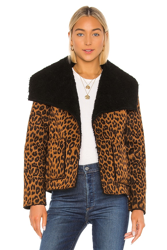 view 1 of 5 Let It Happen Reversible Jacket in Leopard