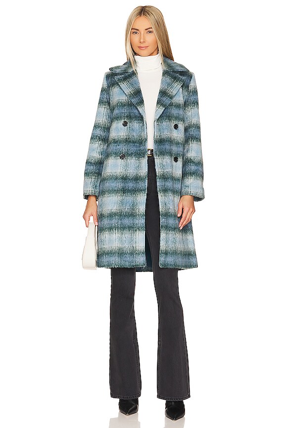 MINKPINK Sloan Coat in Navy & Multi | REVOLVE