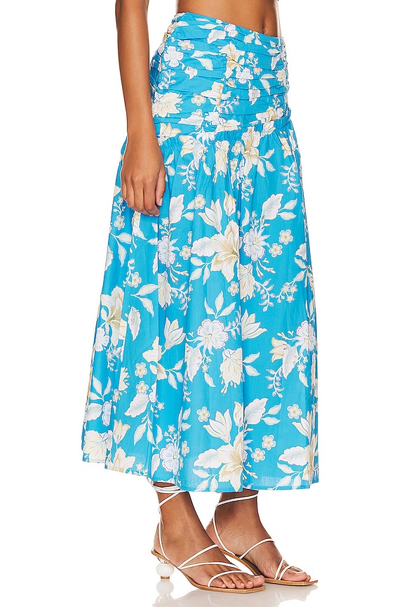 view 2 of 4 Zinnia Midi Skirt in Blue Multi