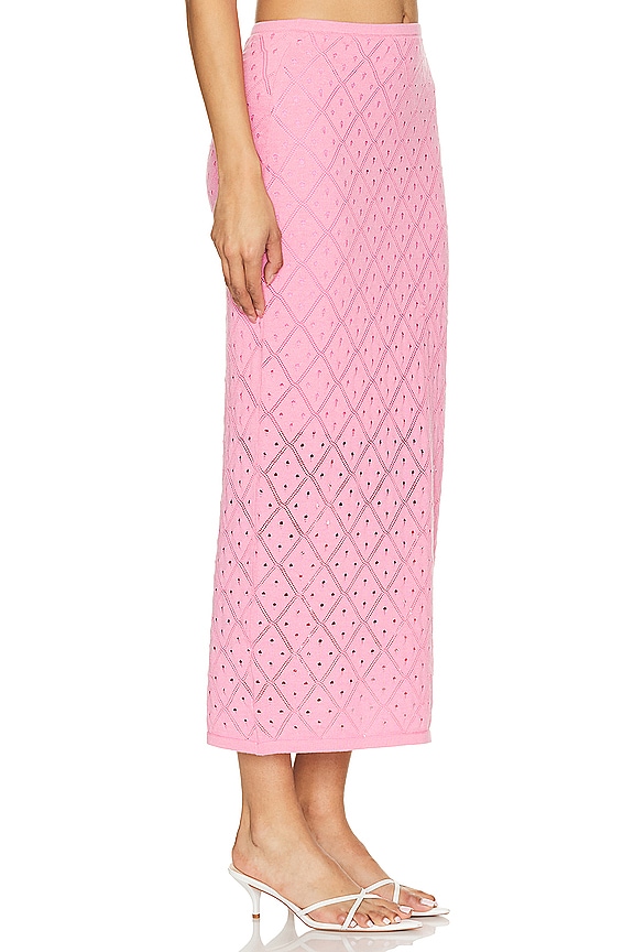 view 2 of 5 JUPE MIDI SOLANO in Hot Pink