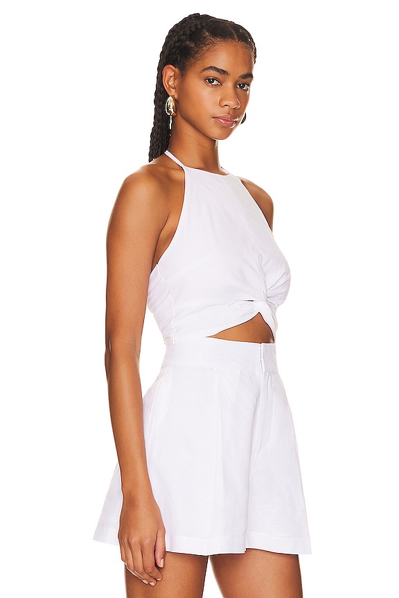 view 2 of 4 TOP HALTER RHEA in White