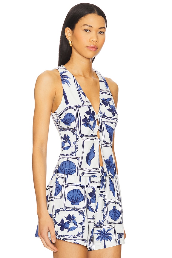 view 2 of 4 TOP CON OJAL SYLVIE in Postcard Floral