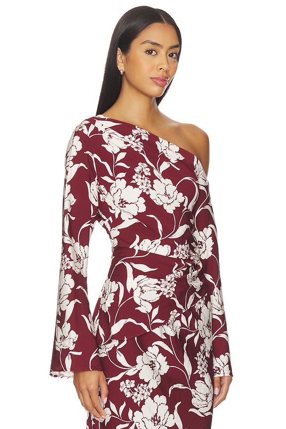 view 2 of 5 FREDA ロングスリーブトップ in Wine Floral