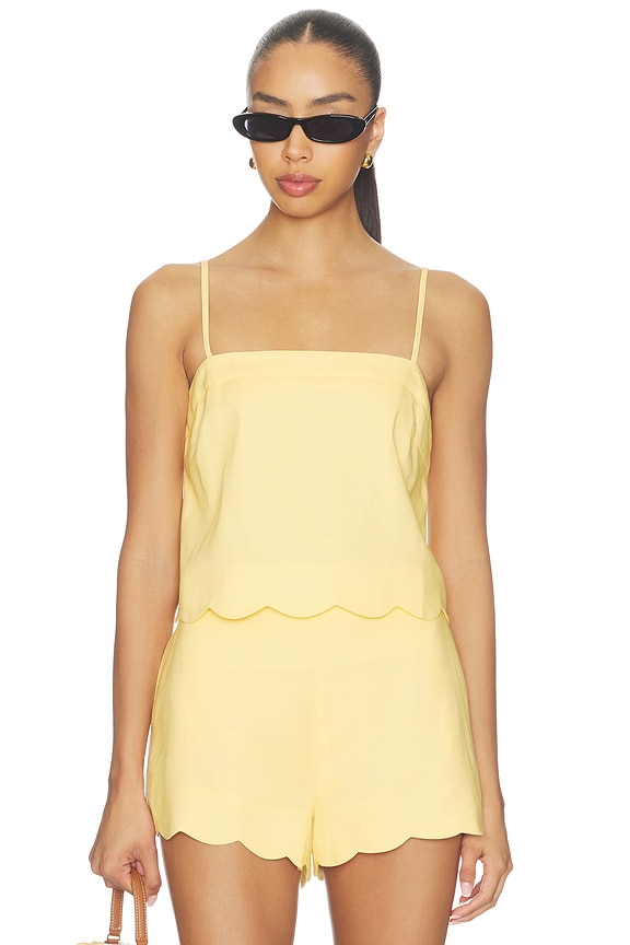 view 1 of 4 Grazia Scallop Hem Cami in Butter