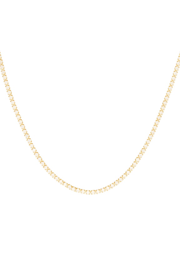 view 2 of 2 Rhinestone Necklace in Gold