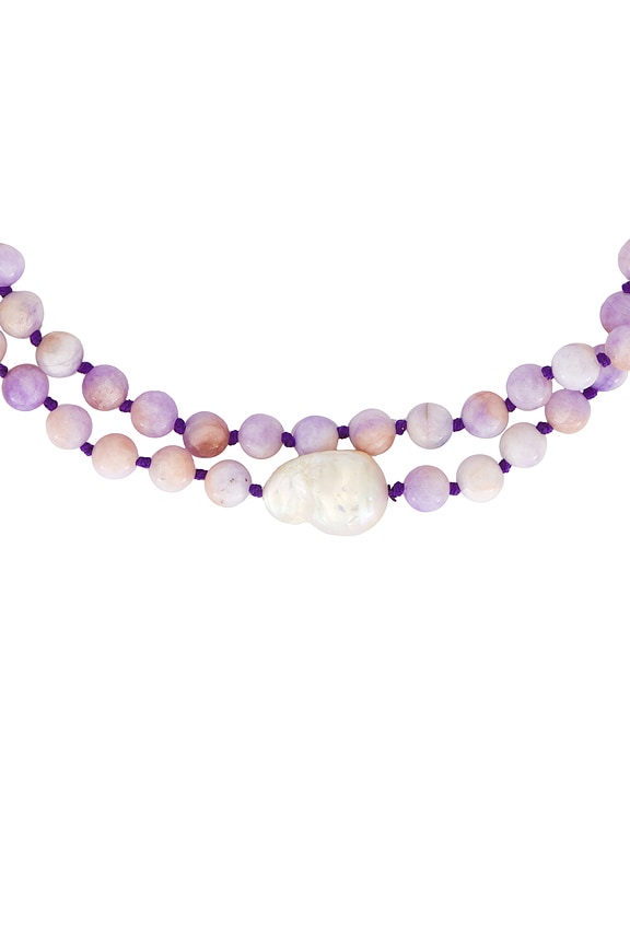 view 2 of 2 VIOLET ビーズ装飾ネックレス in Lavender