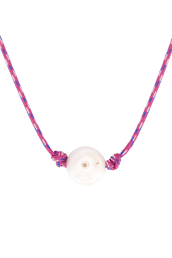 view 2 of 3 Pearl Paracord Necklace in Pink
