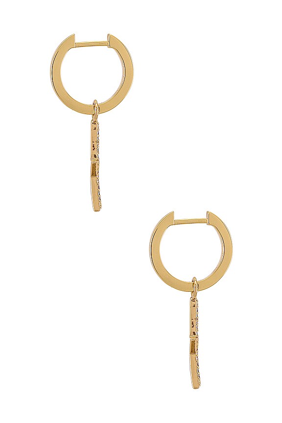 view 2 of 3 Mel Huggie & Star Charm Earring in Gold