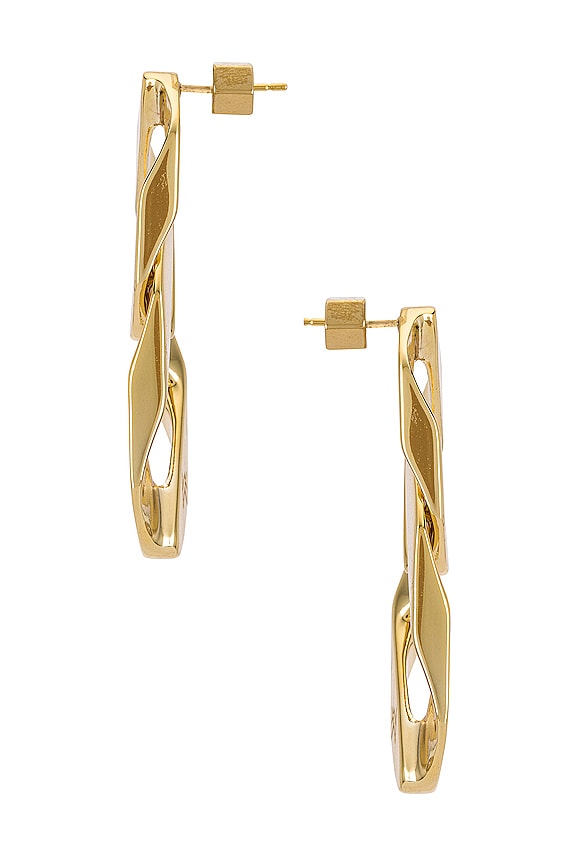view 2 of 3 PENDIENTES COLLINS in Gold