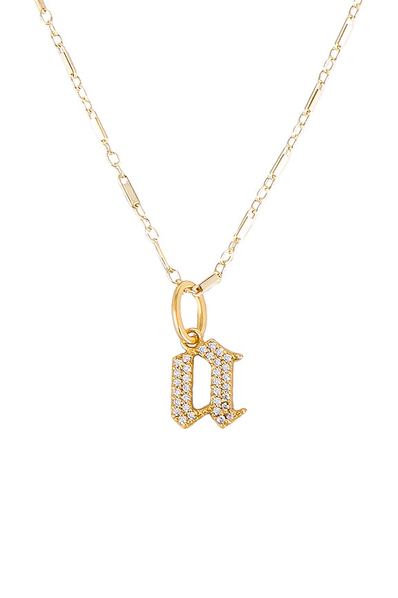 view 2 of 3 COLLIER GOTHIC CHARM AND LINDSEY CHAIN in Gold