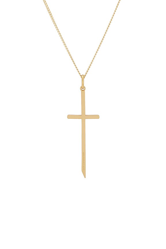 view 2 of 2 Cross Charm and Carina Chain Necklace in Gold