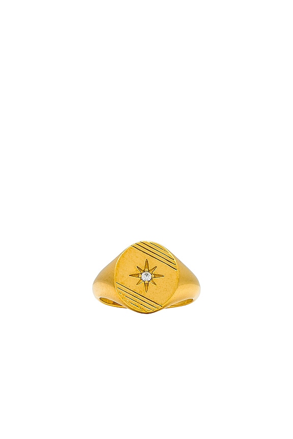 view 1 of 3 Harlyn Signet Ring in Gold