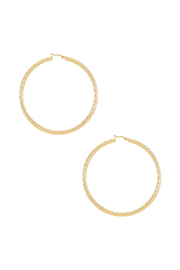 view 2 of 2 СЕРЬГИ-КОЛЬЦА SELENA in Gold