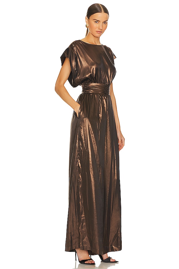 view 2 of 3 Sophia Jumpsuit in Burnished Bronze