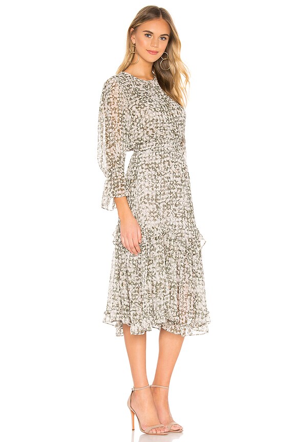 view 2 of 3 ROBE MI-LONGUE LAIA in Green Floral