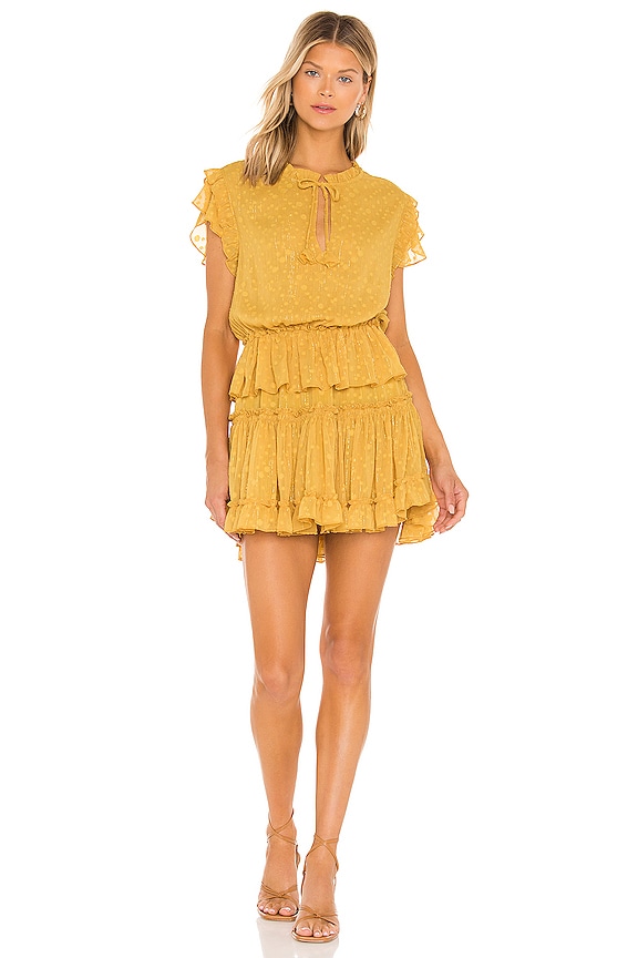 view 2 of 5 VESTIDO LILIAN in Saffron Clip Dot